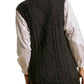 Umgee - Cable V-neck Sweater Vest