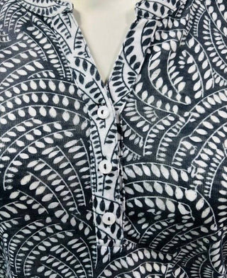 Fdj - Henley Printed Top