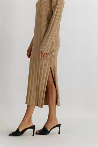 All : Row - Marie Tan Turtleneck Sweater Dress