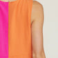 Entro - Twist Front Color Block Top