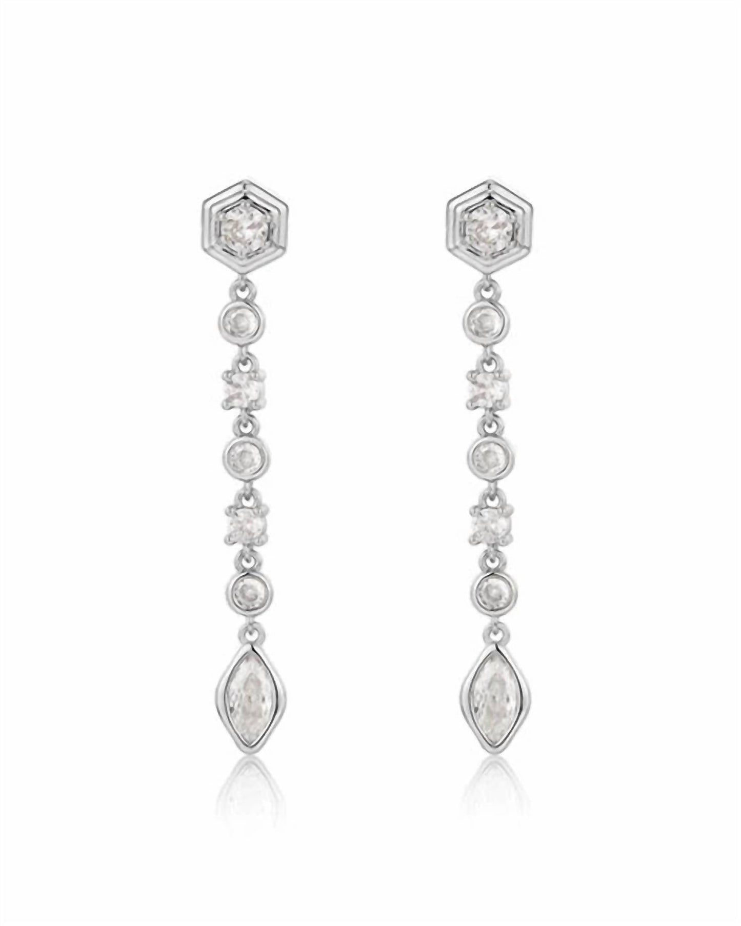 Luv Aj - Women's Stellar Bezel Drop Studs