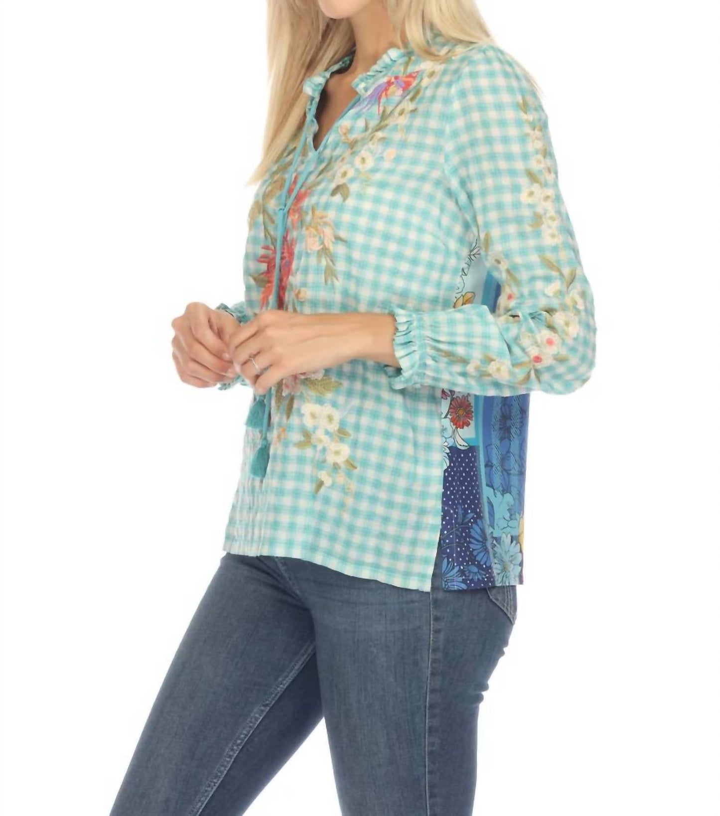 Johnny Was - Nalina Ruffle Scarf Back Blouse