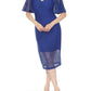 Joseph Ribkoff - Guipure Lace Flutter Sleeve Midi Sheath Dress