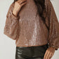 Flying Tomato - Sequin Long Sleeve Top