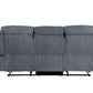 Zubaida Two Tone Recliner Sofa with USB Port and Drop Down Table