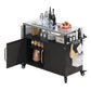 K&K 54.5 Inch Outdoor Kitchen Island with Stainless Steel Tabletop