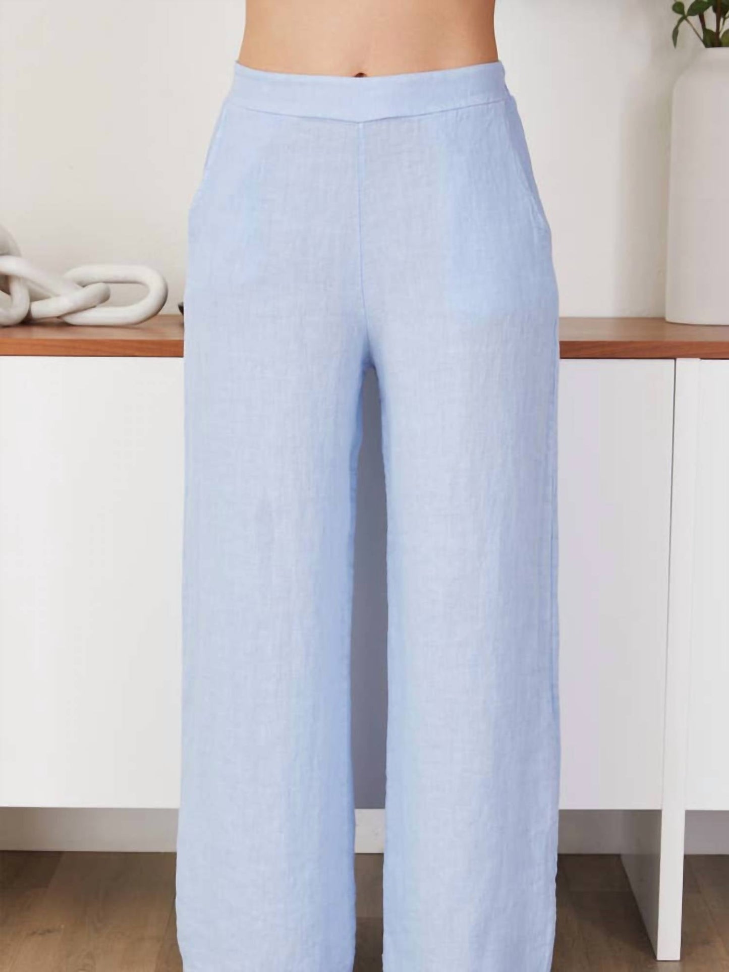 Milio Milano - Linen smocked waist palazzo pant