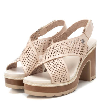 Xti - WOMEN'S CROSS STRAP HEELED SANDALS