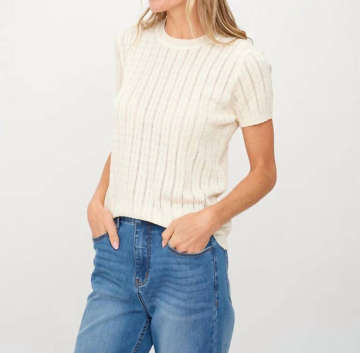 Six/Fifty - Natasha Cable Knit Top