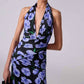 Carolina Herrera - Halter Neck Gathered Midi Dress