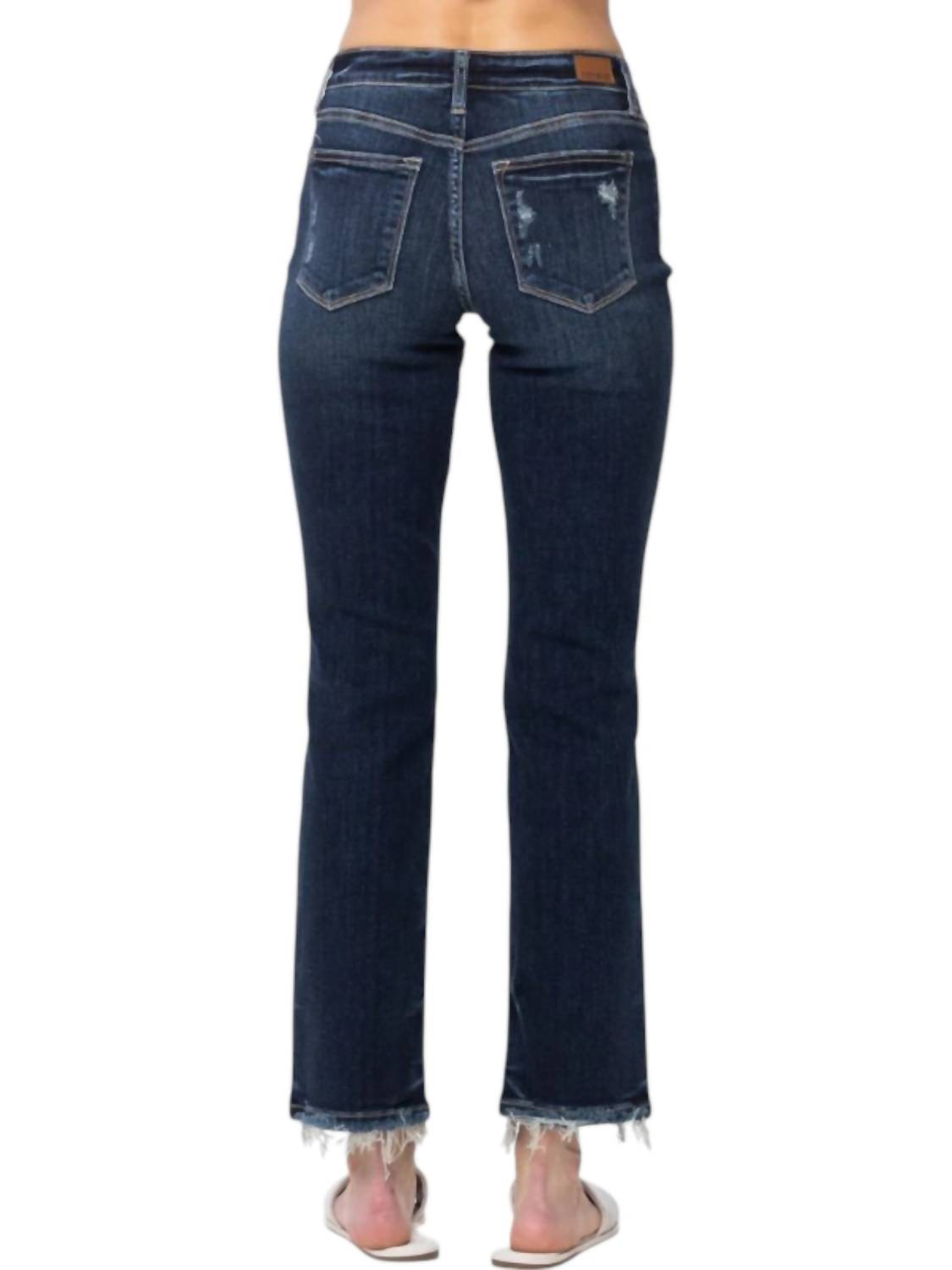 Judy Blue - Heavy Destroyed Straight Leg Jeans