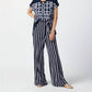 Joseph Ribkoff - Joseph Ribkoff Striped High-waist Belted Wide-leg Pants 241135 *
