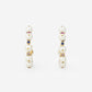 Avenue Chic - Women's Temple Muse Pearl Hoop Earrings