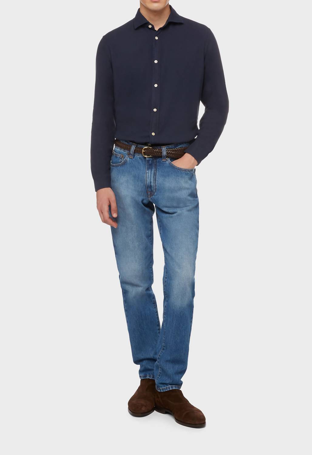 Boglioli - Mens Button Down Long Sleeve Shirt