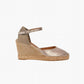 Penelope Chilvers - Women's High Mary Jane Metallic Leather Espadrilles