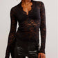 Free People - All Day Lace Long Sleeve Top