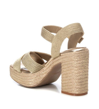 Xti - WOMEN'S HEELED JUTE PLATFORM SANDALS