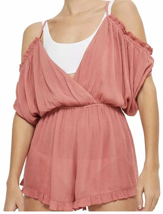 Topshop - Gauze Cold Shoulder Cover-up Romper
