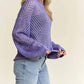Trendsi - Adora Round Neck Lurex Crochet Top