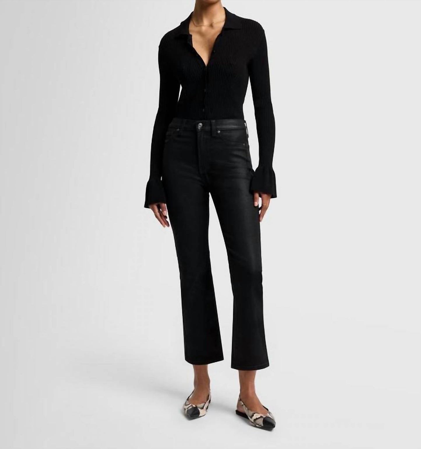 7 For All Mankind - High Waist Slim Kick Pants