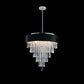 18-inch Modern Crystal Chandelier with Black Velvet Shade