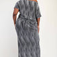 The Curve La - Plus Size Lurex Knit Short Sleeve Top And Skirt Set