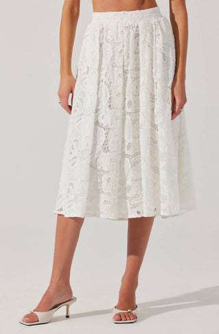 Astr - Ceren Lace Midi Skirt