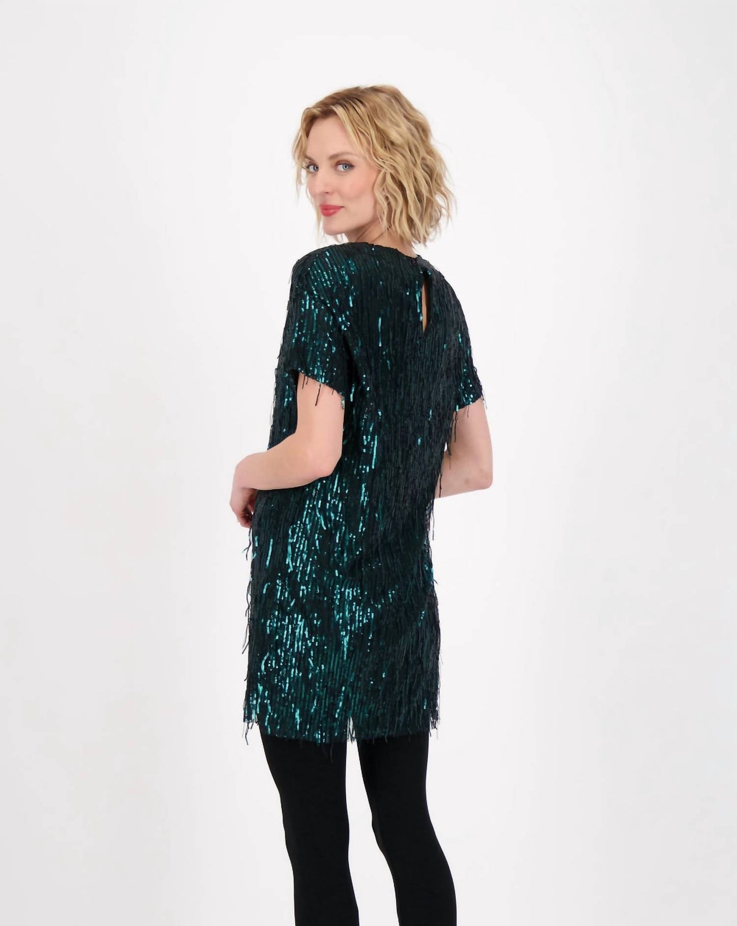 Gabby Isabella - Sequin Fringed Mini Dress