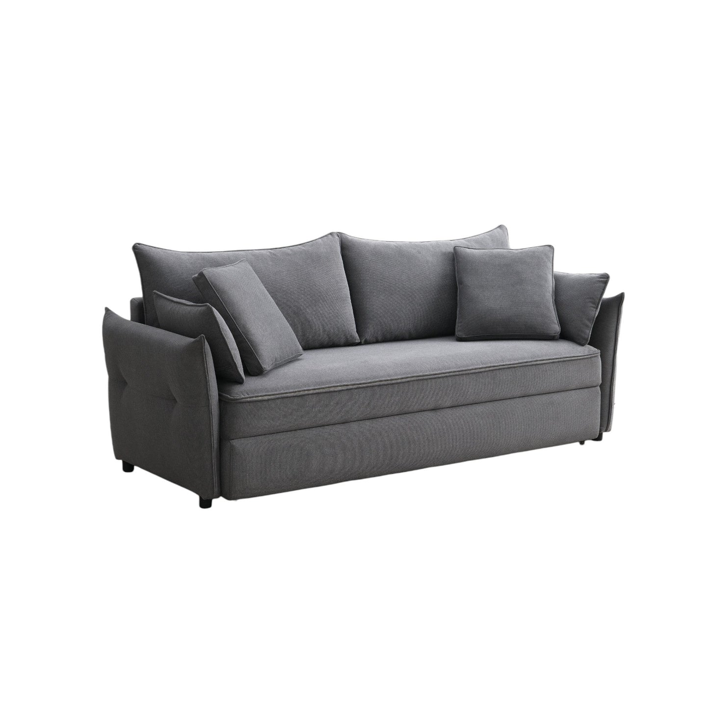Irina Gray Fabric Sofa Sleeper (Toss Pillows Included)