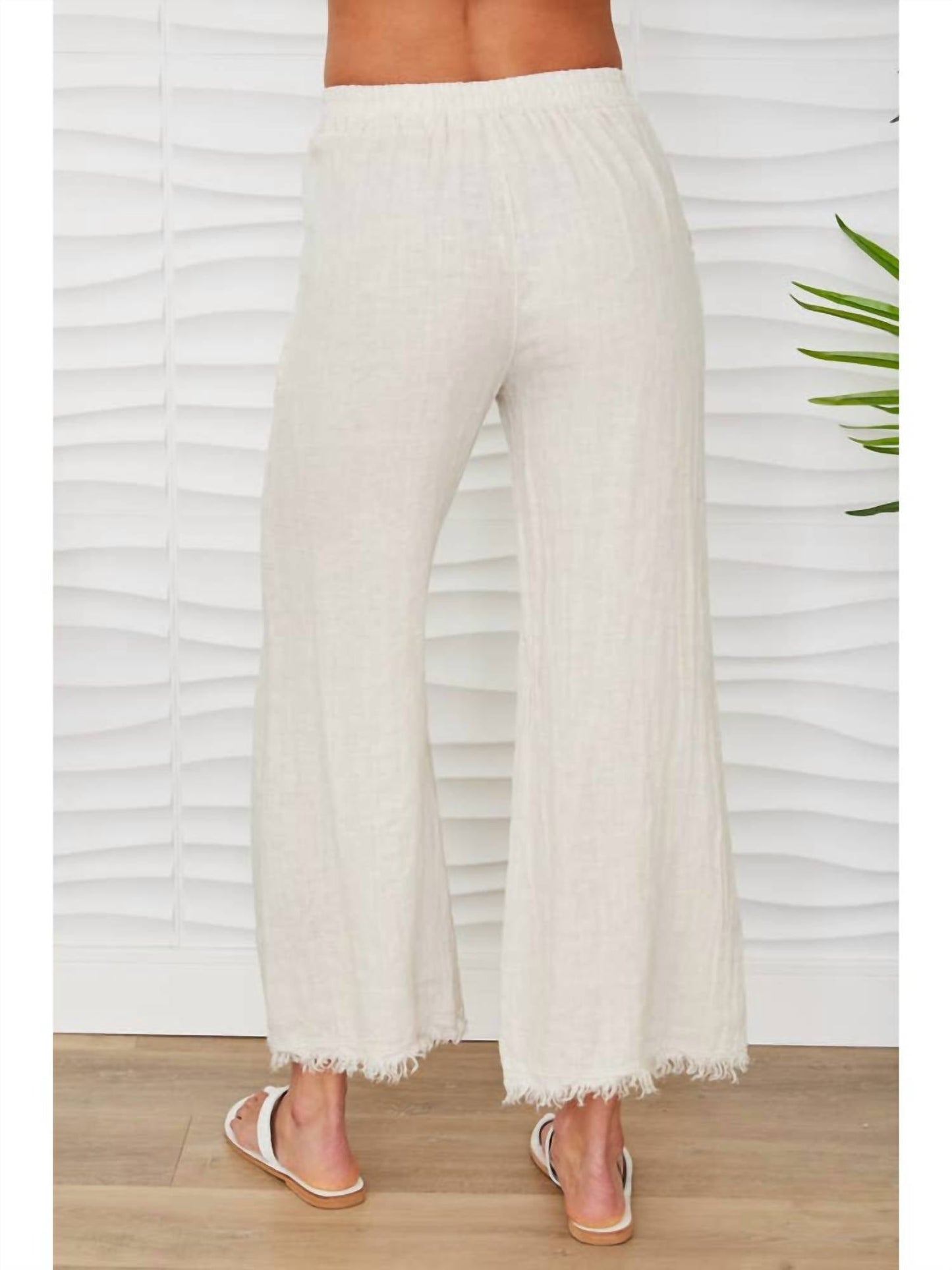 Milio Milano - Linen pant fringe hem