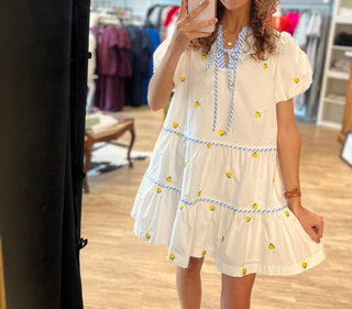 &Merci - Lemons Into Lemonade Cotton Mini Dress