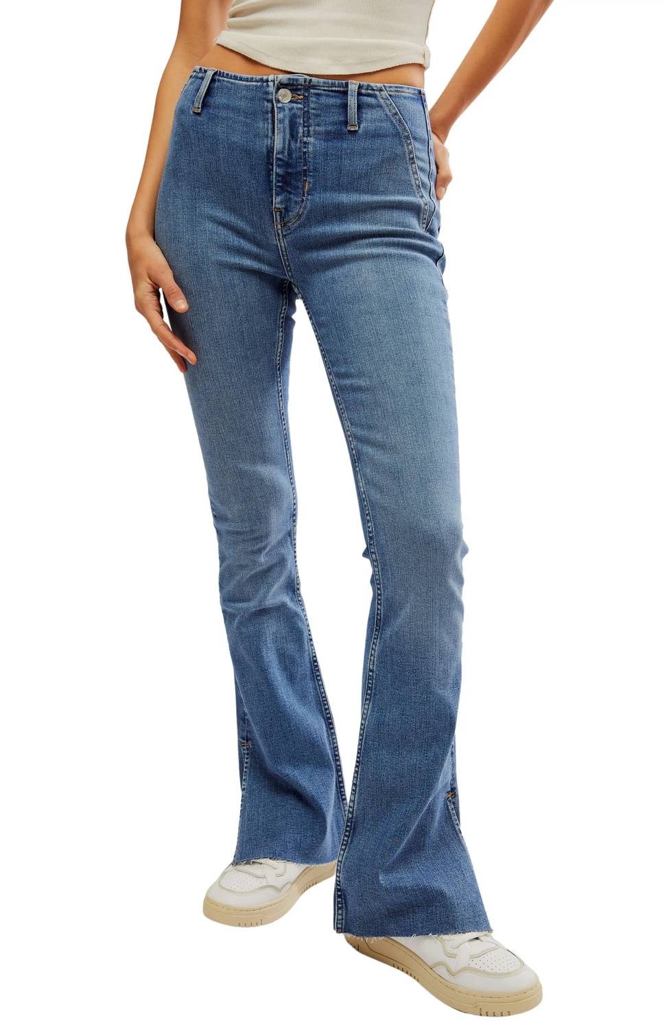 Free People - Level Up Slit Bootcut Jeans