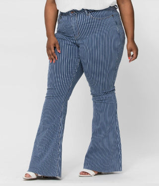 Judy Blue - High Waist Pin Stripe Super Flare Jeans