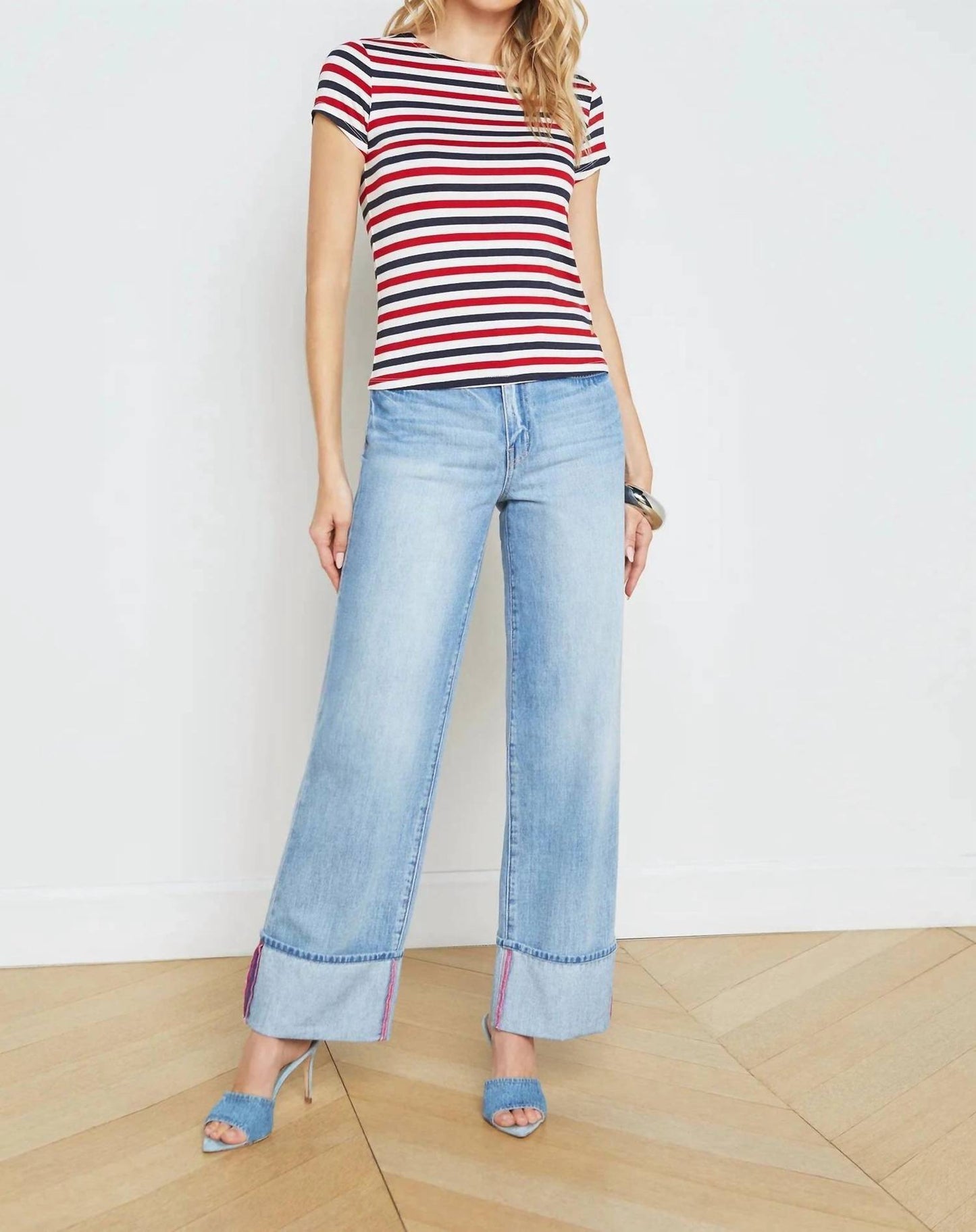 L'Agence - Ressi Fitted Stripe Tee