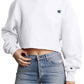 Champion - Reverse Weave Cropped Cut Off Crew Raw Hem Sweatshirt