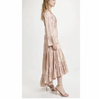 Cinq A Sept - Nina Tiered Satin Midi Dress