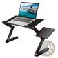 Adjustable Laptop Table with Mouse Board and Cooling Holes