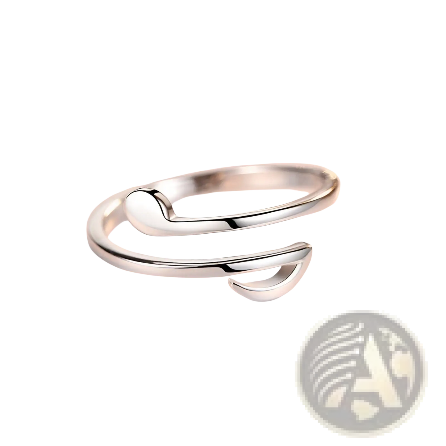 Adjustable Minimalist Music Note and Heart Rings in Rose Gold