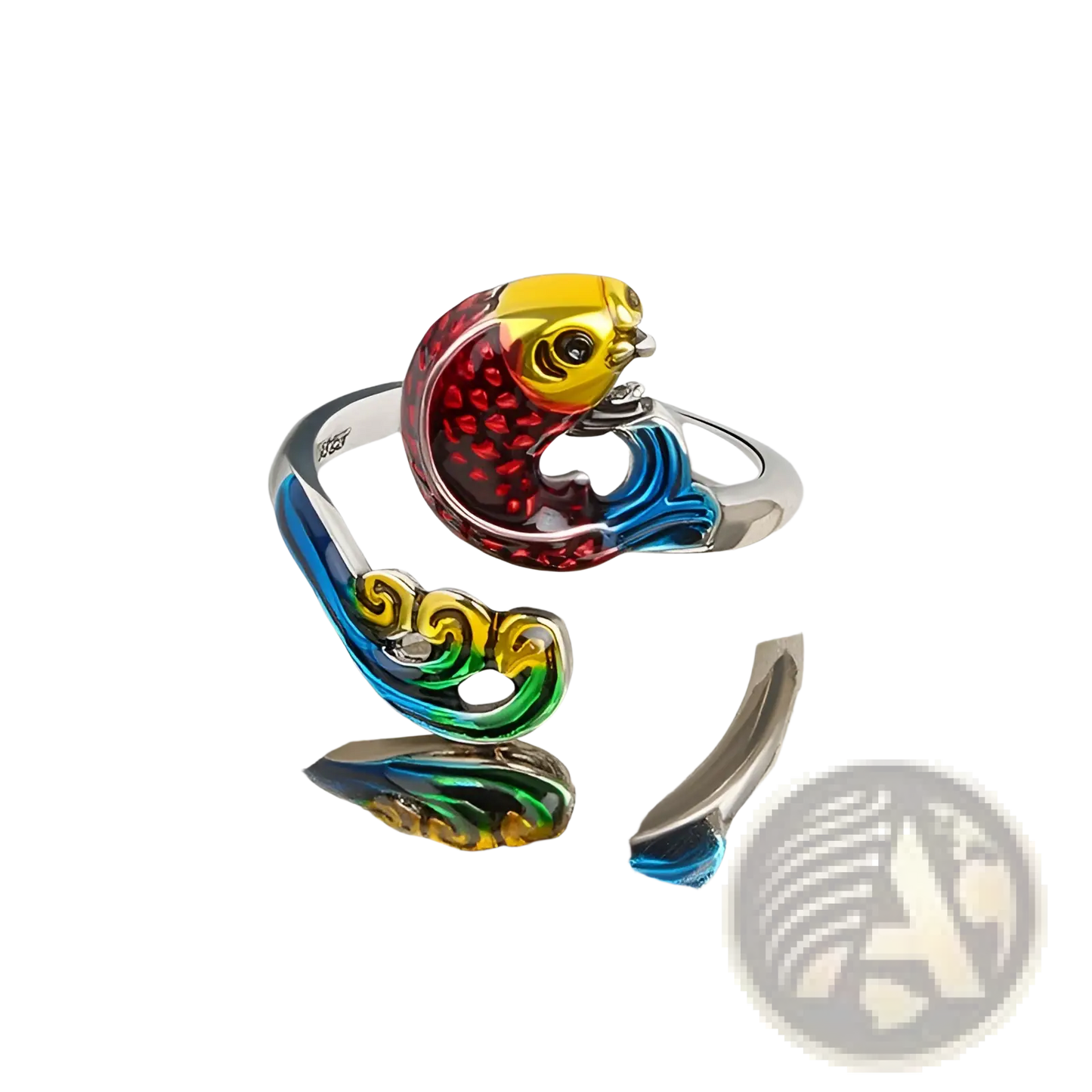 Adjustable Peacock and Fish Crochet Tension Rings
