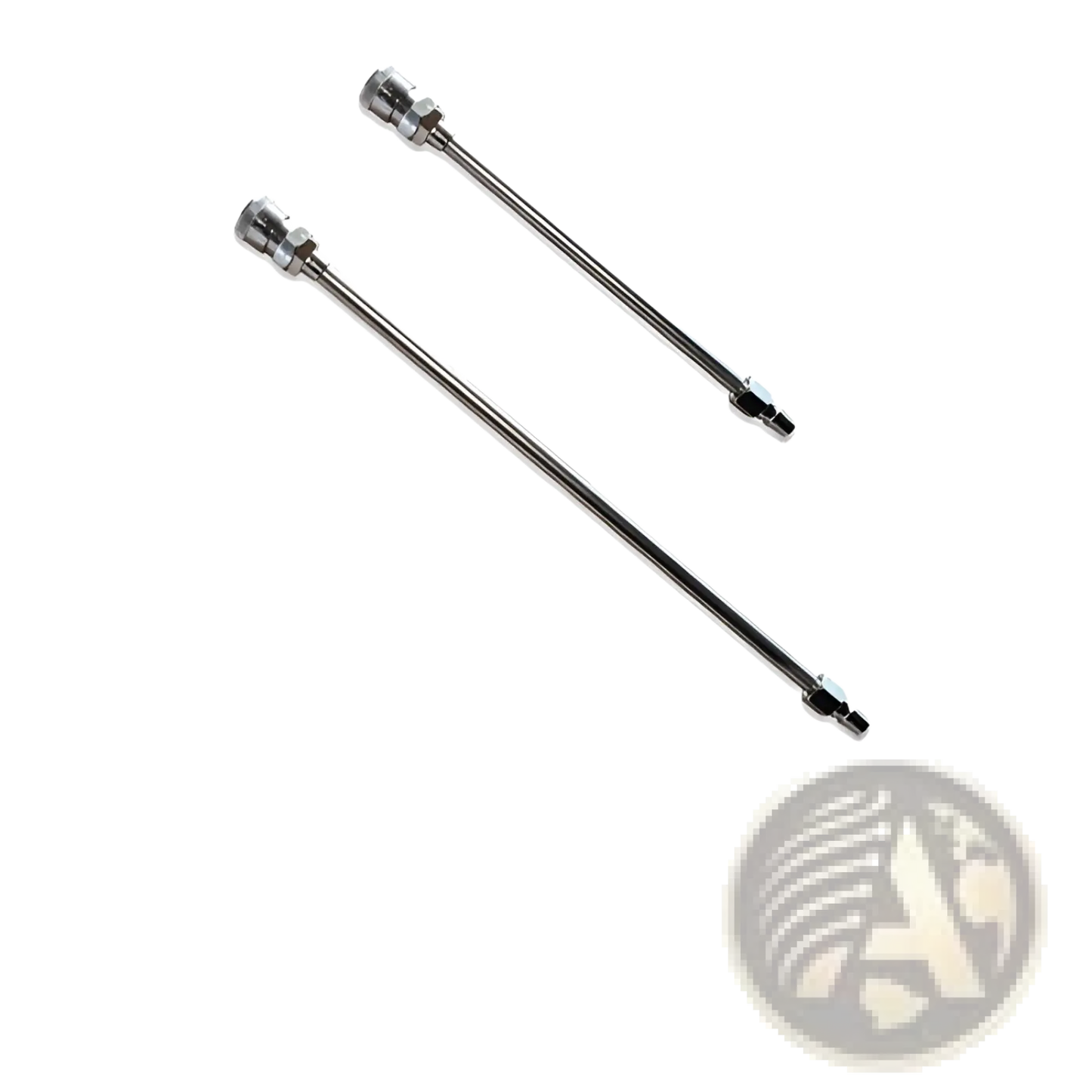 Adjustable Silver Metal 30cm Extension Rod Set