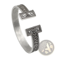 Adjustable Viking Rune Titanium Steel Open Cuff Bracelet