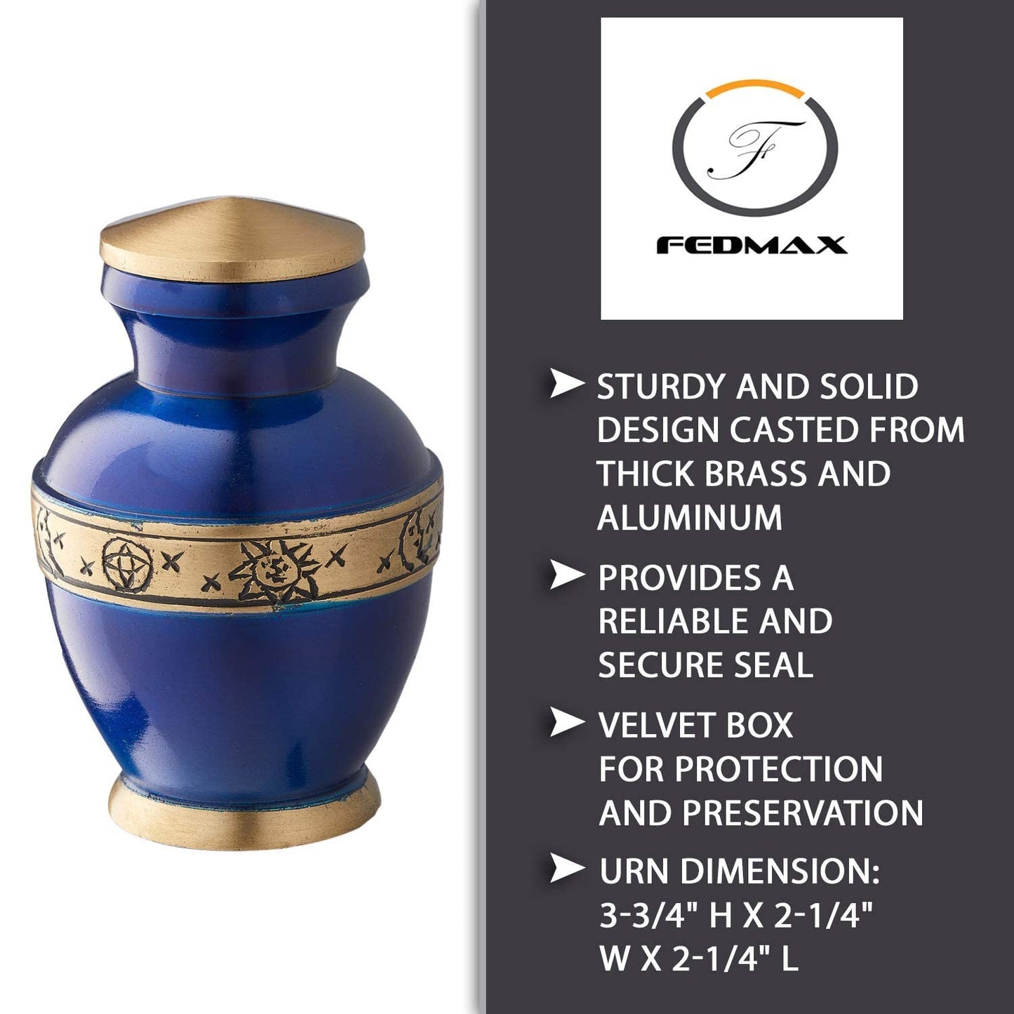 Adult Cremation Urns with Velvet Bag