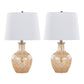 Gloria Round 20" Contemporary Glass Accent Lamp - Set of 2