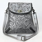 American Darling - Women's Floral Hand-tooled Genuine Leather Small Crossbody Bag