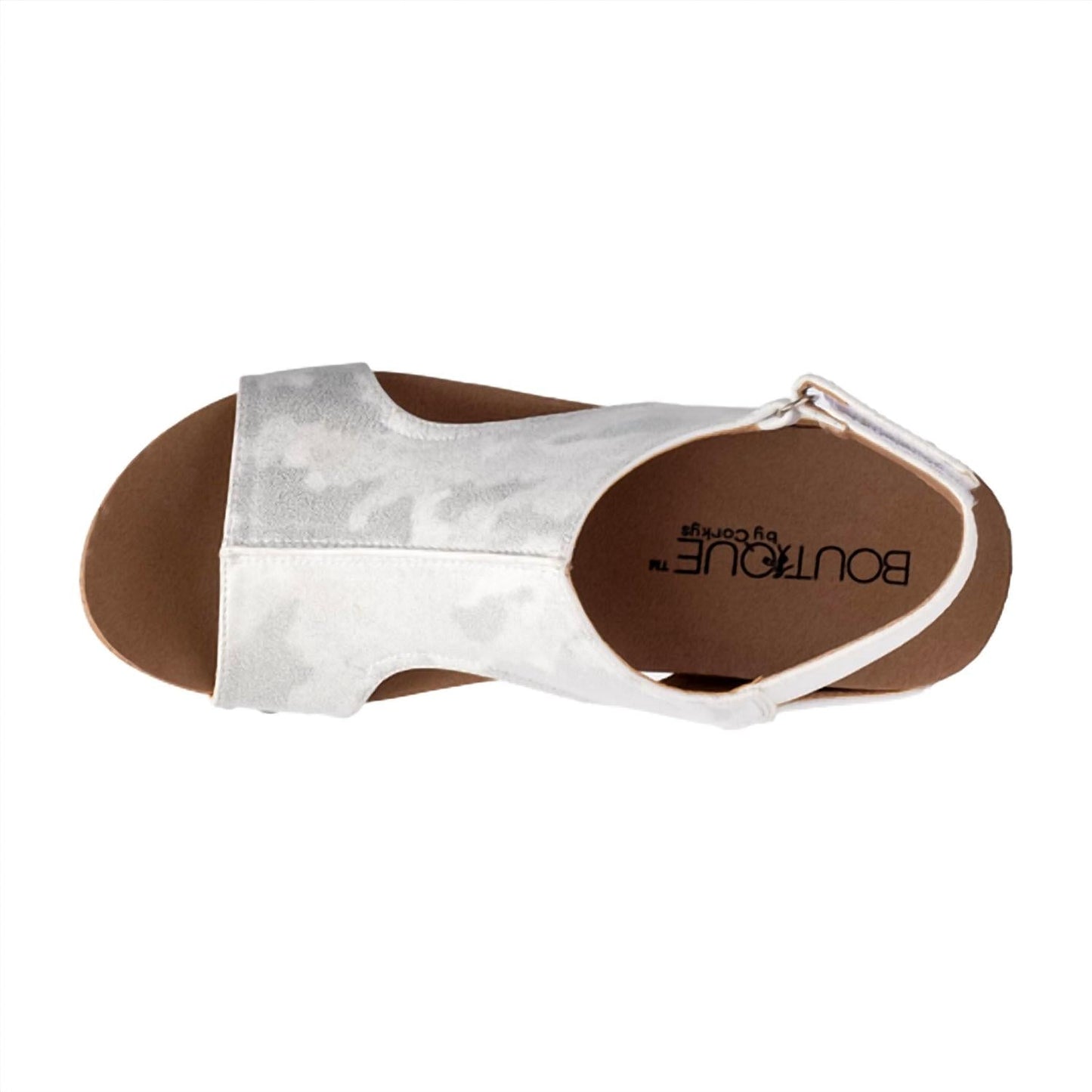 Corkys Footwear - Women's Volta Ii - White Metallic Wedge Sandal