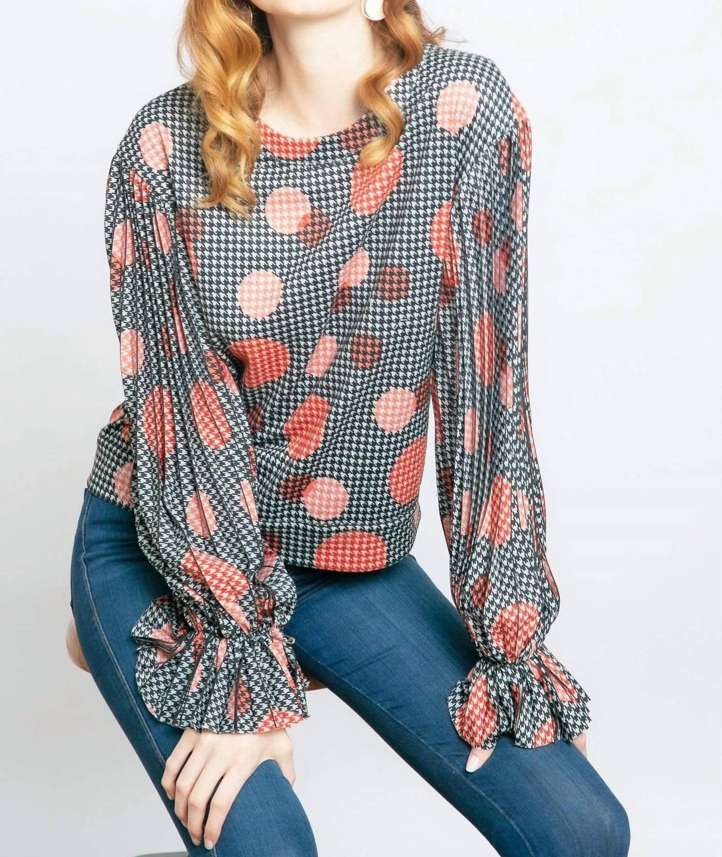 Eva Franco - Hart Pleated Sleeve Top