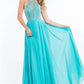 Rachel Allan - Open Back Beaded Chiffon Gown
