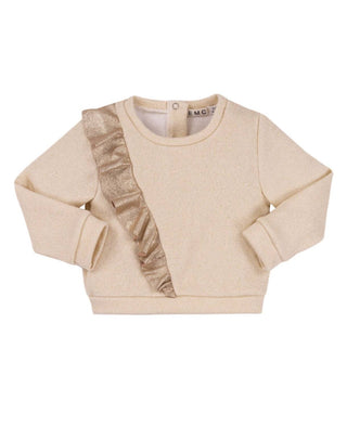 Emc - Girls' Lurex And Metallic Ruffle Sweatshirt