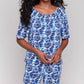 Charlie B - Lily Print Off Shoulder Knit Top