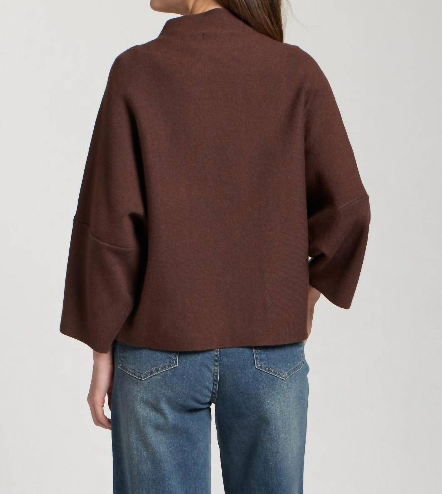 Apny - Funnel Neck Sweater With Patch Pocket